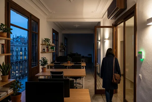 The office that switches itself off: lights and climate control after hours, without relying on whoever leaves last
